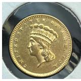 RARE Circa 1856 Indian Princess Gold Coin