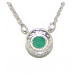 NO RESERVE.  2.10Ct Titanium Emerald  Necklace
