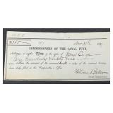 1839 SIGNED NY LAWYER POLITICIAN WILLIAM BAKER