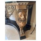 Beautiful Marble Top and Bronze Console Table