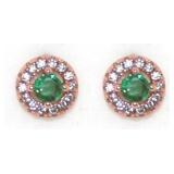 NO RESERVE. 1.04 Ct Emerald Silver Earring