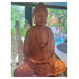 Carved wooden Buddha