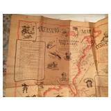 VINTAGE 1965 HISTORICAL DOCUMENTS SUNKEN MAP