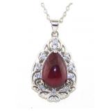 NO RESERVE. 4 Ct Titanium  Ruby Sapphire Necklace