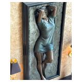 Life-size signed bronze. Signed by the artist
