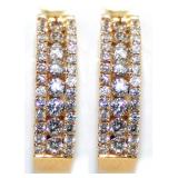 FINE JEWELERY 1.79 Ct Diamond 6 Gram 14K Earring