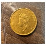 RARE Gold Coin, Circa 1854