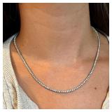 7.5 CARAT DIAMOND TENNIS NECKLACE IN 14K GOLD