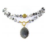 NO RESERVE Two Strands 6MM Tigers eye  Necklace