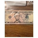 SCARCE UNCIRCULATED Crisp $5 US Currency