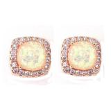 NO RESERVE Titanium Opal & Lab Sapphire, Earring