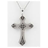 NO RESERVE 0.60 Ct  Silver Diamond Necklace
