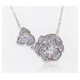 NO RESERVE 1.5 Ct   Silver Sapphire Necklace