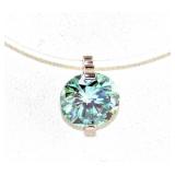 NO RESERVE 2 Ct Lab Grown Diamond Silver Necklace