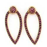 3 Ct Pink Sapphire 7.5 gram 14K Earring