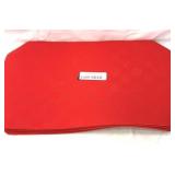 6x red plastic place mats