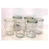 6x Jars with lids