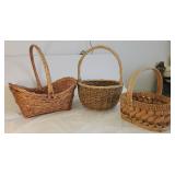 *3 wicker baskets