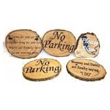 5 wood wedding signs