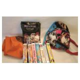 Monster high: lunch bag, beach towel, 7 vhs