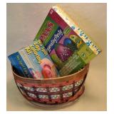 Egg coloring kits with basket