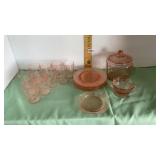 Pink depression, glass