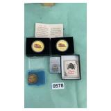 Peoples Federal coins and Sidney grain lighter