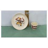 Howdy Doody cup, and plate