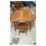 Book table and four chairs