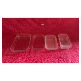 4 Pyrex baking dishes