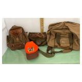 Miscellaneous hunting gear bags, and hat