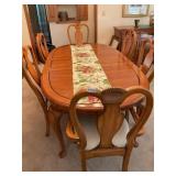 Formal dining room table with six chairs
