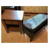 Nightstand and footstool damaged to of stool