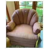 Upholstered chair color mauve set of 2