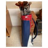 Golf bag and clubs