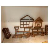 Shadowbox and wall shelves