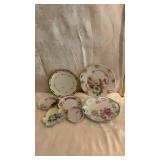 Miscellaneous painted plates and China