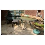 Outdoor furniture lot with cushions