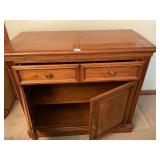 Oak buffet with drawer and shelves  34 1/2x 40x19