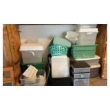 Large lot of storage containers, miscellaneous