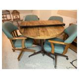 Dining room table one leaf six chairs