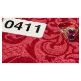 14 karat white gold amethyst