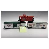 3 Lionel train cars
