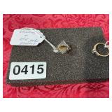 Sterling and 10 karat gold marked and 10 karat