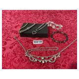 Costume, jewelry, bracelets, and necklace set