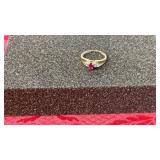 10 karat gold ruby ring