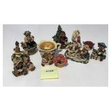 Boyd bears lot of 10 bears with figurines