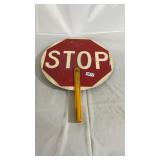 Vintage hand stop sign