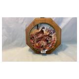 Bob White Quail plate with plate rack The Hadley