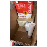 Box lot of office supplies